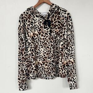 New EYE CANDY Leopard Print Hoodie Drawstring Hood Women’s Plus Size